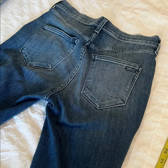 AYR Women's Raw Hem Jeans - Dark Blue - Picture 5 of 5